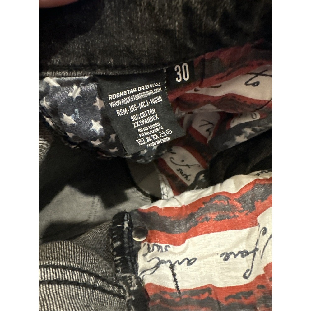 ROCKSTAR ORIGINAL Men's Dark Grey Slim Fit Cargo Jean 30 New With Tags - Picture 5 of 5